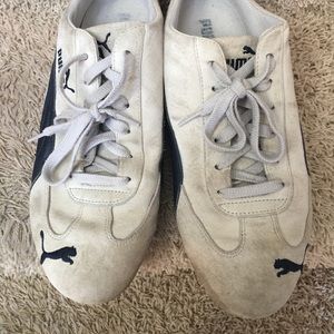 Puma Size 11 Light Gray & Navy Sneakers